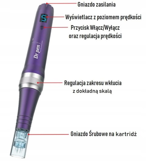 Dr Pen Ultima X5-W Bezprzewodowy + 10 kartridży