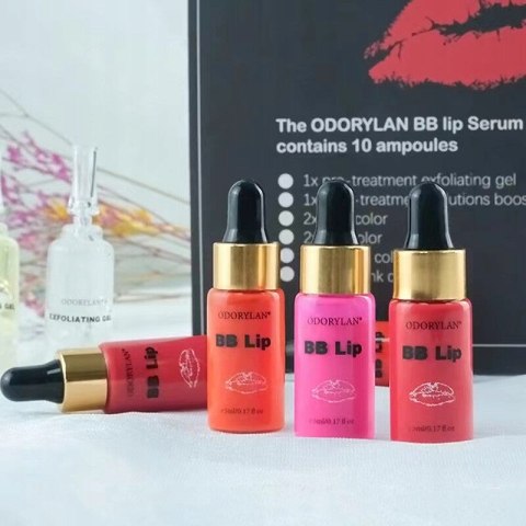 BB Lips Ampułki Serum Zestaw ODORYLAN BB KISSUM LIPS efekt make-up 10x5ml