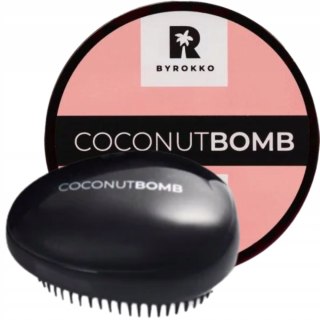 ByRokko Coconut Bomb 180 g ZESTAW MASKA DO WŁOSÓW + SZCZOTKA