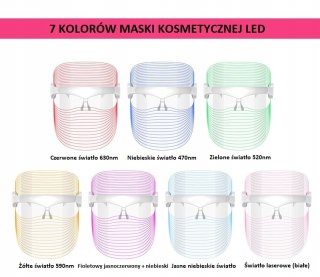 Maska kosmetyczna Led 7w1 Terapia Światłem