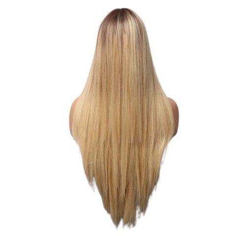 Peruka Peruki Damska Długie Piękne Blond Włosy Ombre jak Naturalne 60 cm