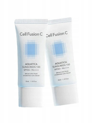Cell Fusion C Aquatica Sunscreen 100 SPF 50+/PA+++ – krem przeciwsłoneczny nawilżający do twarzy 2x35 ml