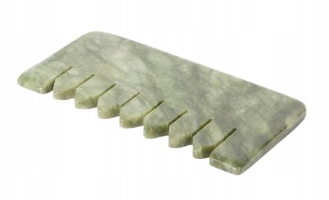 Grzebień Kamień Gua Sha do masowania skóry głowy jadeitowy 16 x 8 cm Grzebień Kamień Gua Sha do masowania skóry głowy jadeitowy 16 x 8 cm